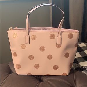 Pink Glitter Polka Dot Kate Spade Small tote